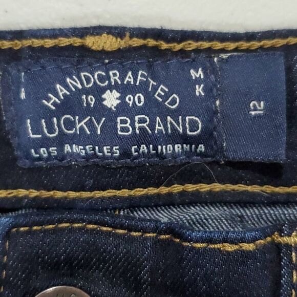 𝅺lucky brand dark wash 28x26 classic straight leg jeans - Picture 7 of 8
